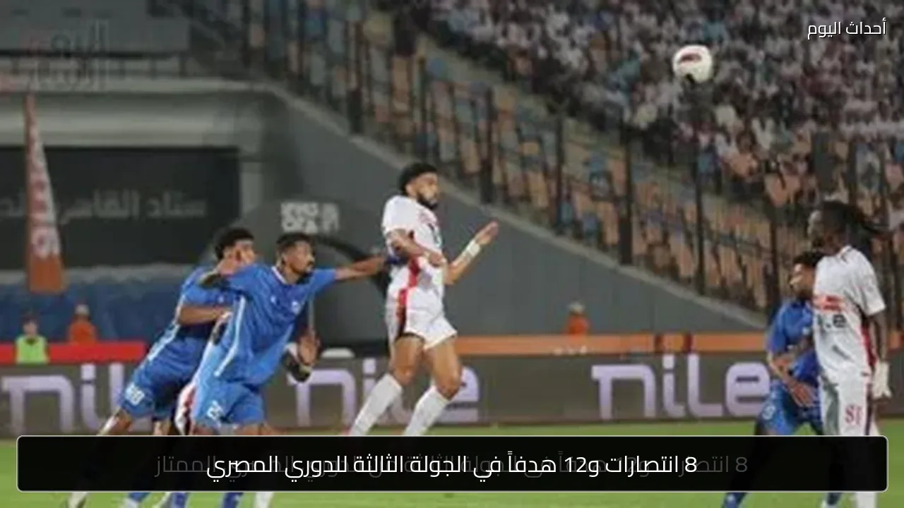8 انتصارات و12 هدفاً في الجولة الثالثة للدوري المصري