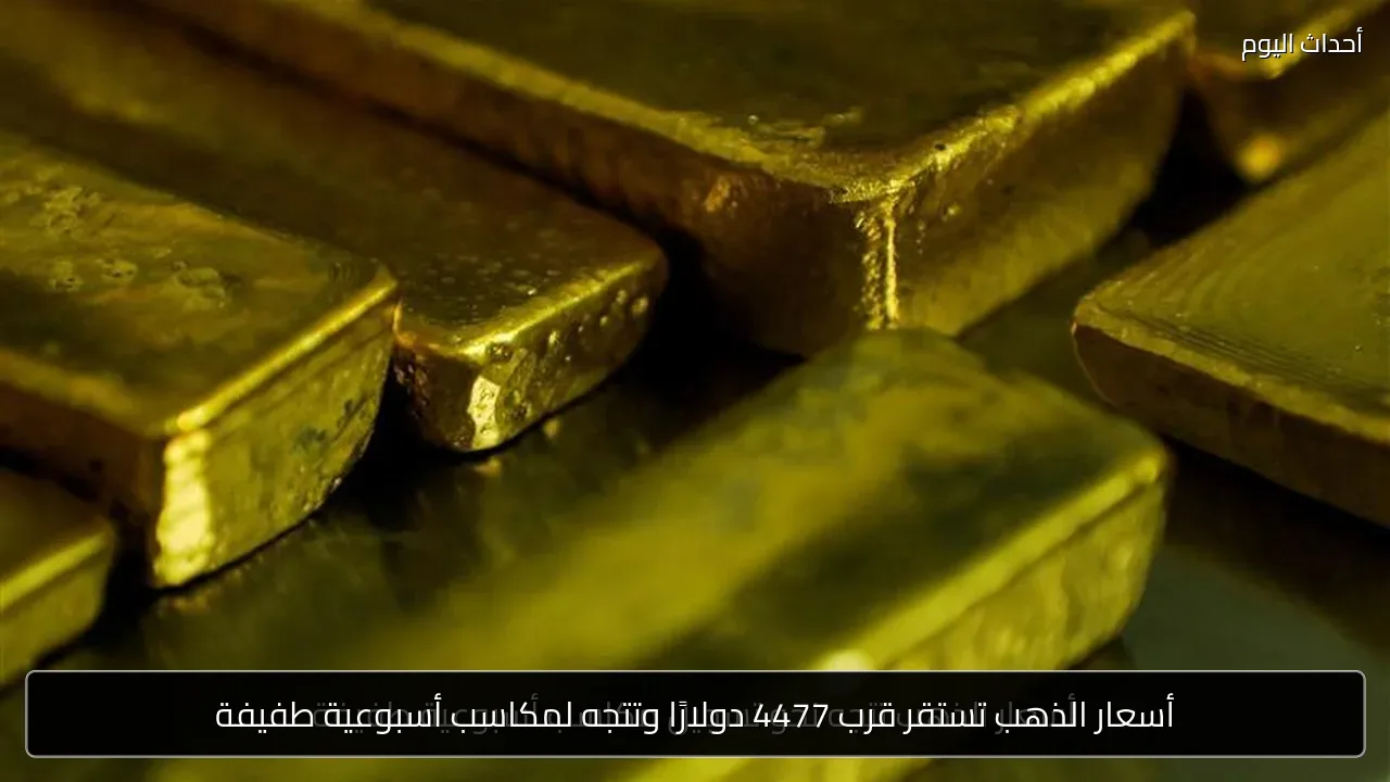 أسعار الذهب تستقر قرب 4477 دولارًا وتتجه لمكاسب أسبوعية طفيفة