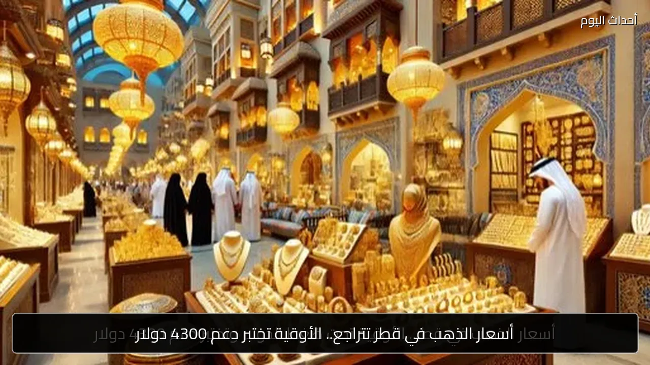 أسعار الذهب في قطر تتراجع.. الأوقية تختبر دعم 4300 دولار