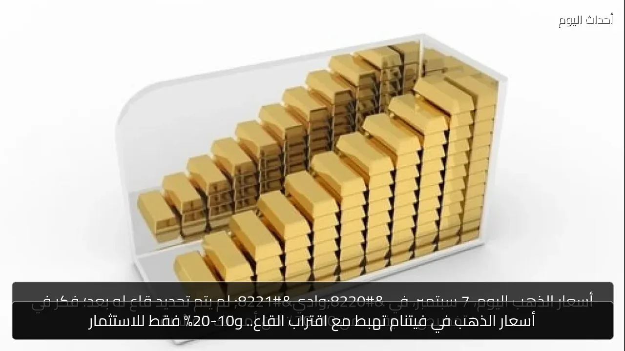 أسعار الذهب في فيتنام تهبط مع اقتراب القاع.. و10-20% فقط للاستثمار