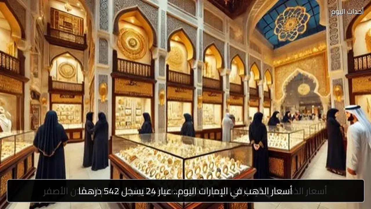 أسعار الذهب في الإمارات اليوم.. عيار 24 يسجل 542 درهمًا