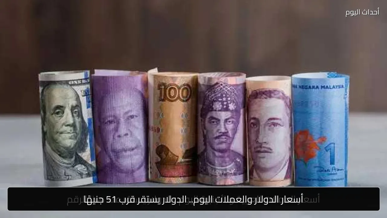 أسعار الدولار والعملات اليوم.. الدولار يستقر قرب 51 جنيهًا