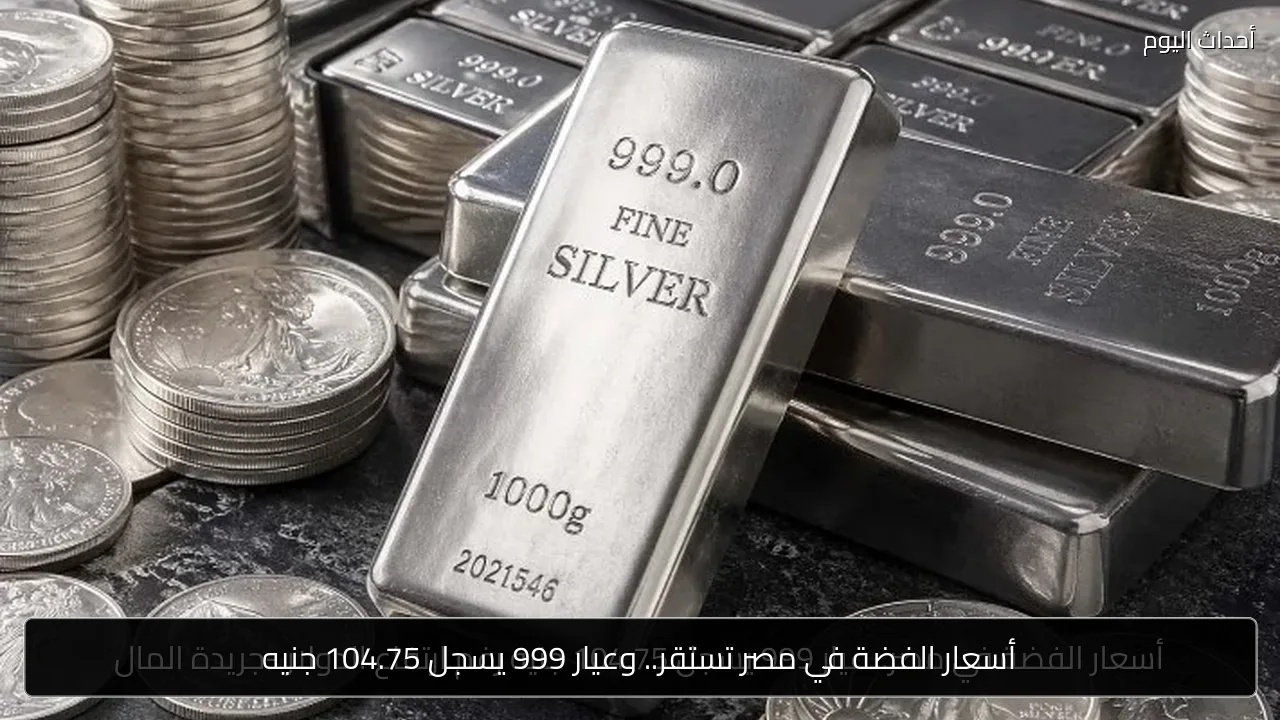 أسعار الفضة في مصر تستقر.. وعيار 999 يسجل 104.75 جنيه