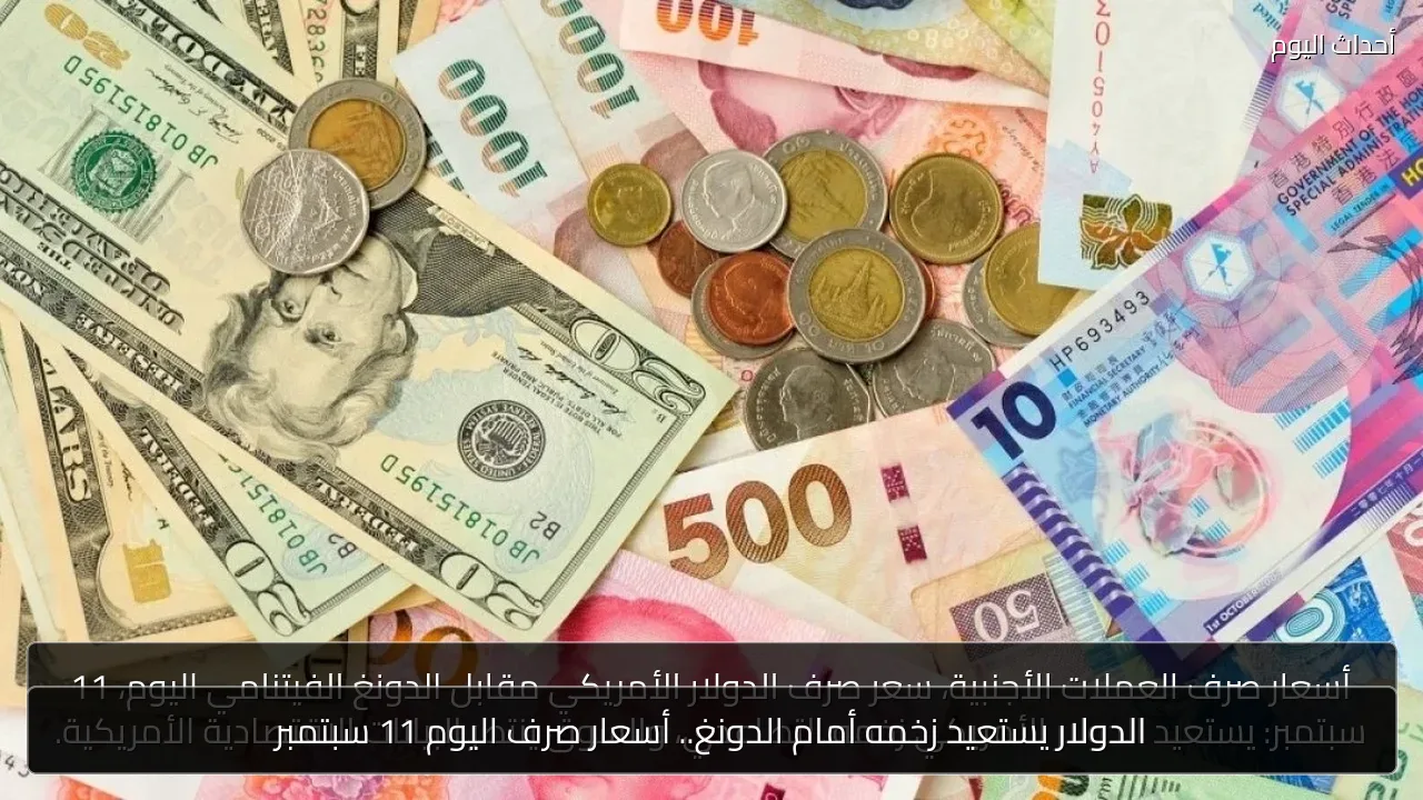 الدولار يستعيد زخمه أمام الدونغ.. أسعار صرف اليوم 11 سبتمبر