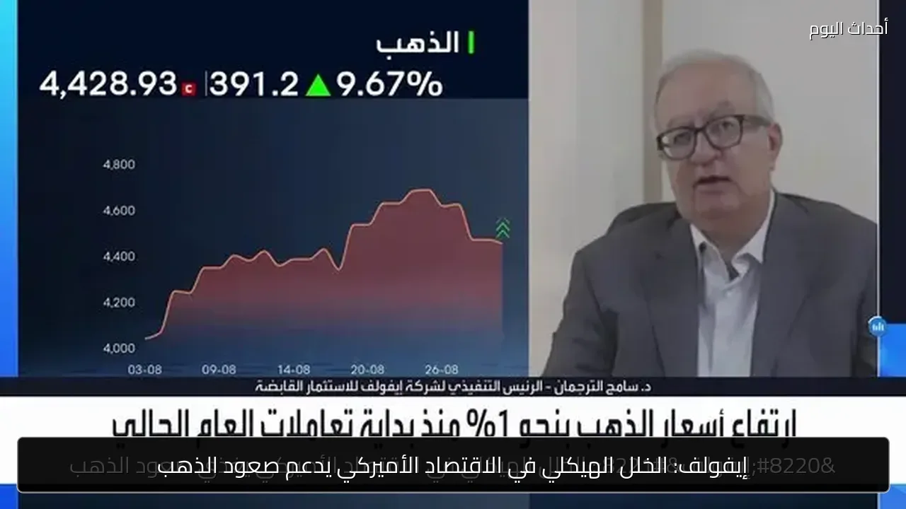 إيفولف: الخلل الهيكلي في الاقتصاد الأميركي يدعم صعود الذهب