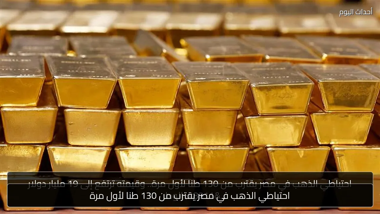 احتياطي الذهب في مصر يقترب من 130 طنا لأول مرة