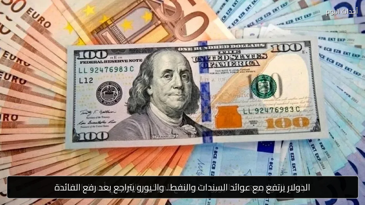 الدولار يرتفع مع عوائد السندات والنفط.. والـيورو يتراجع بعد رفع الفائدة