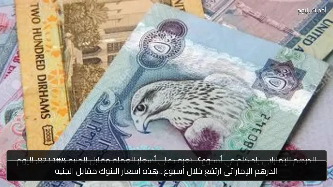الدرهم الإماراتي ارتفع خلال أسبوع.. هذه أسعار البنوك مقابل الجنيه