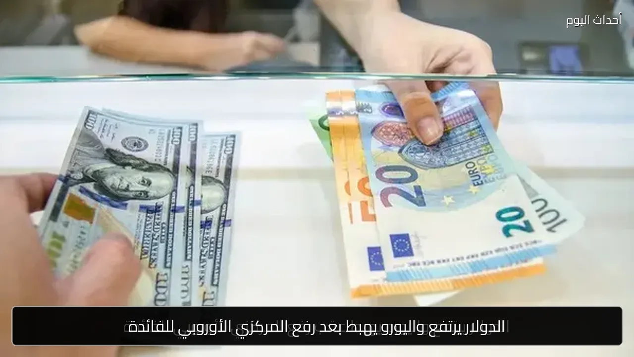 الدولار يرتفع واليورو يهبط بعد رفع المركزي الأوروبي للفائدة