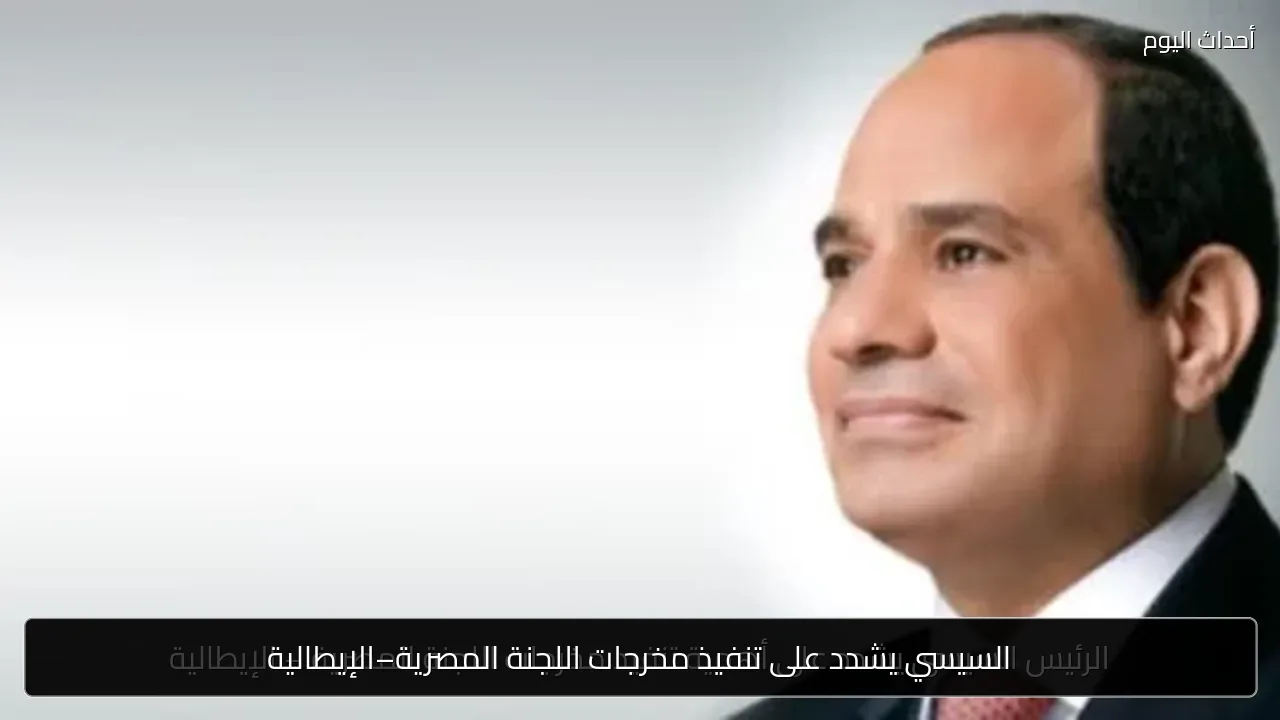 السيسي يشدد على تنفيذ مخرجات اللجنة المصرية–الإيطالية