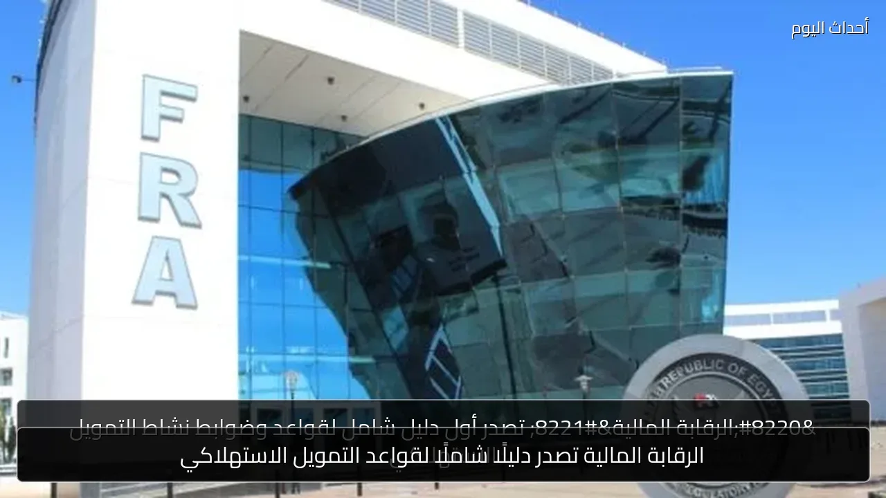 الرقابة المالية تصدر دليلًا شاملًا لقواعد التمويل الاستهلاكي