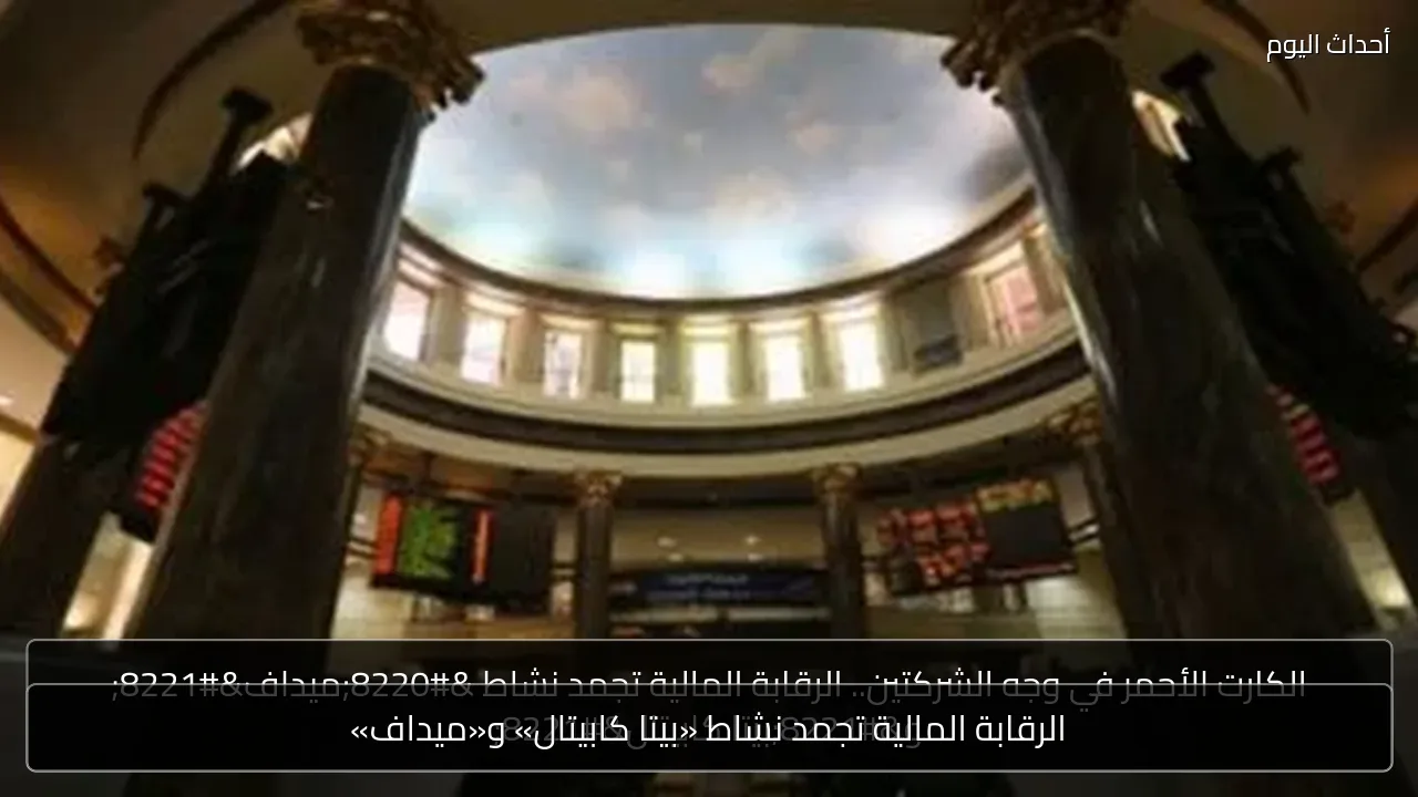 الرقابة المالية تجمد نشاط «بيتا كابيتال» و«ميداف»