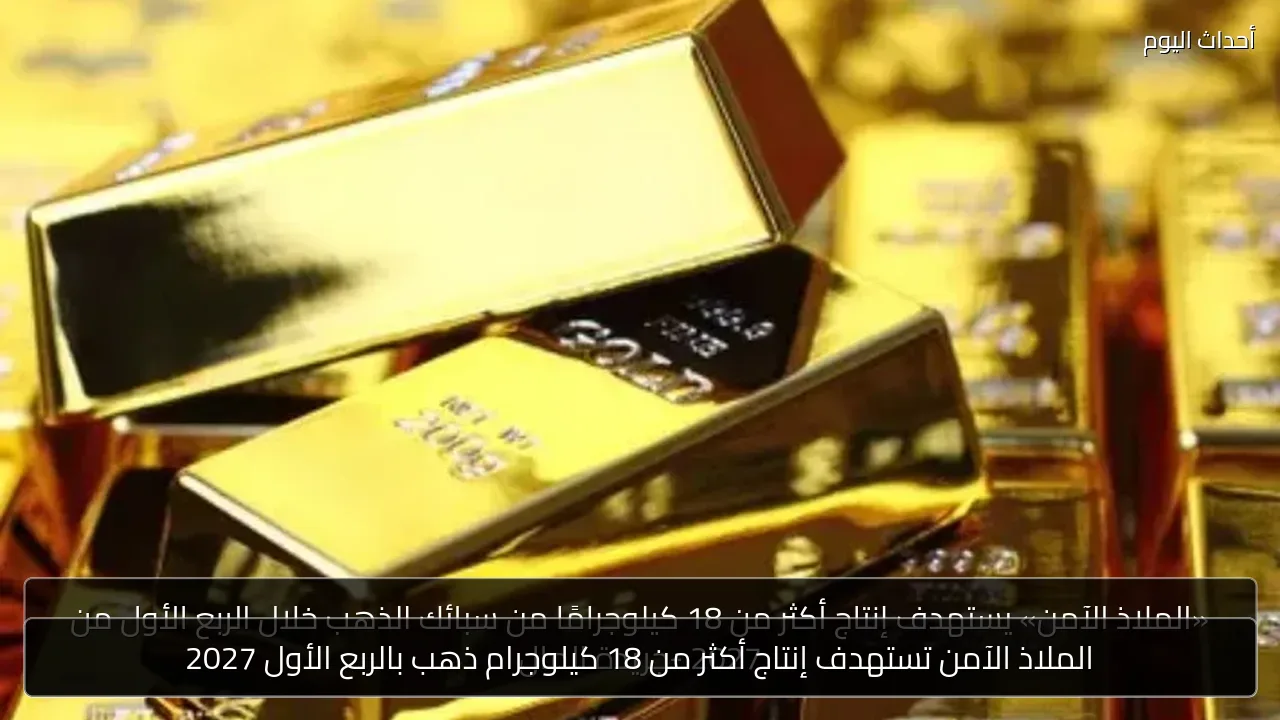 الملاذ الآمن تستهدف إنتاج أكثر من 18 كيلوجرام ذهب بالربع الأول 2027