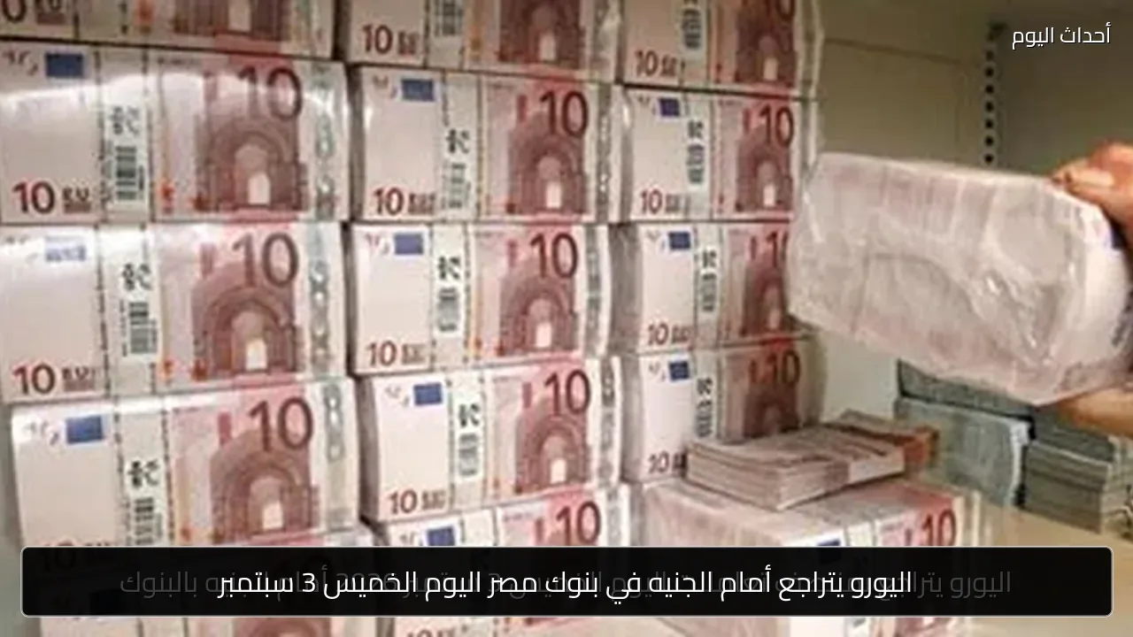 اليورو يتراجع أمام الجنيه في بنوك مصر اليوم الخميس 3 سبتمبر