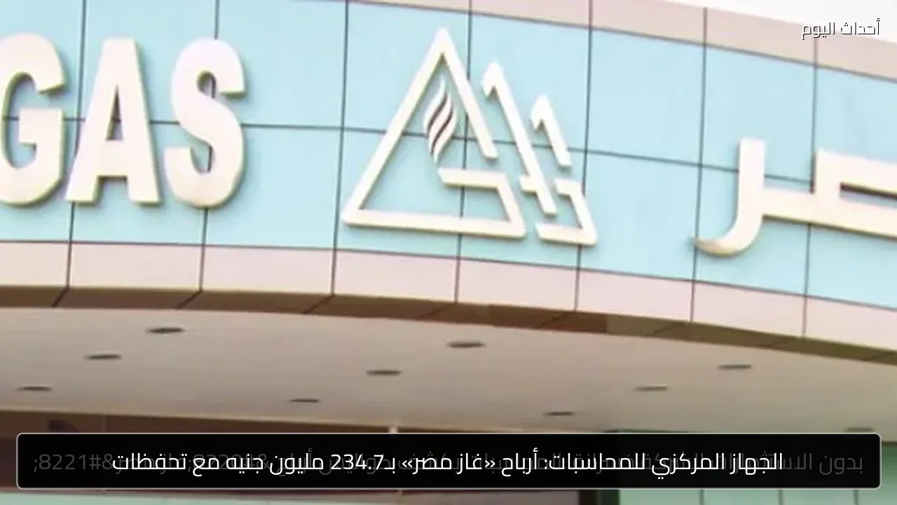 الجهاز المركزي للمحاسبات: أرباح «غاز مصر» بـ234.7 مليون جنيه مع تحفظات