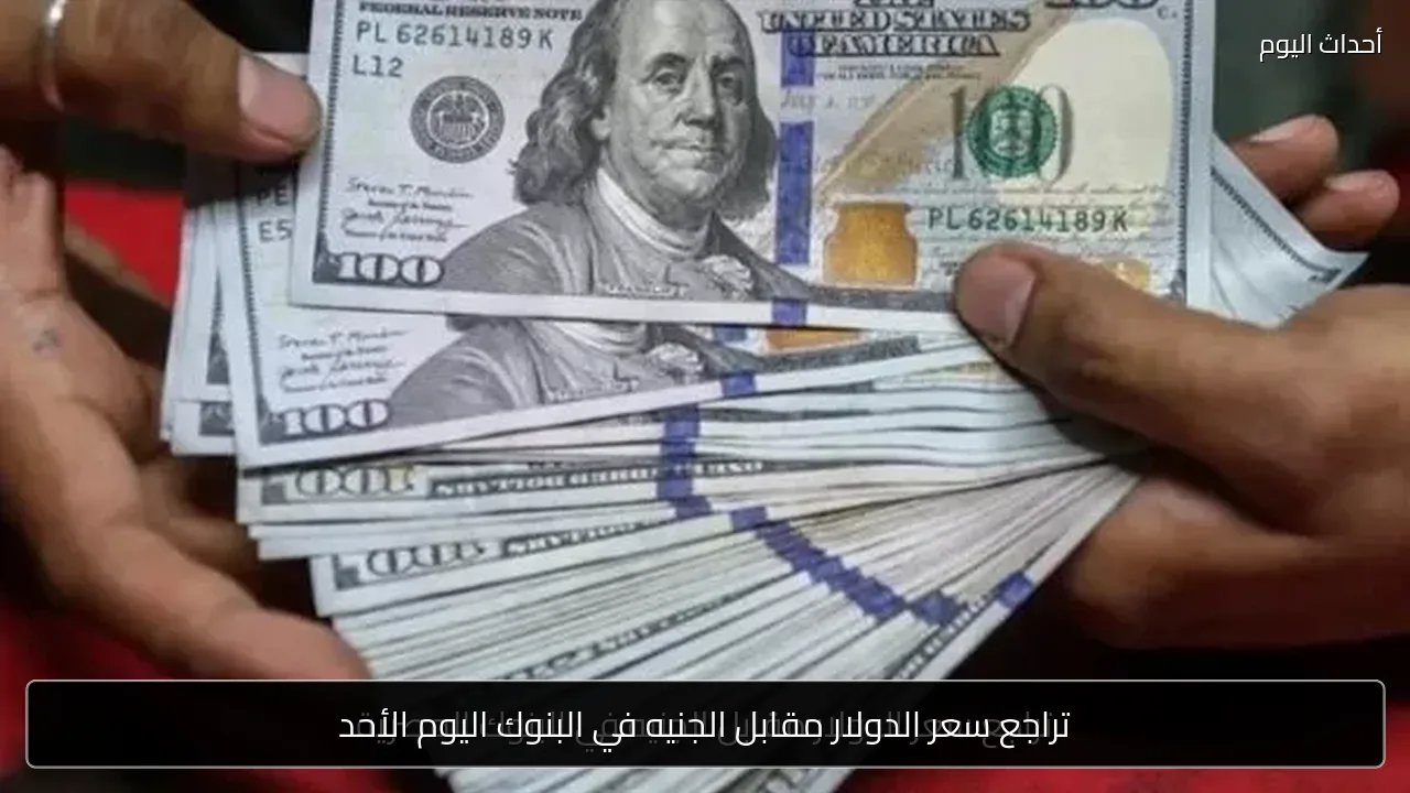تراجع سعر الدولار مقابل الجنيه في البنوك اليوم الأحد