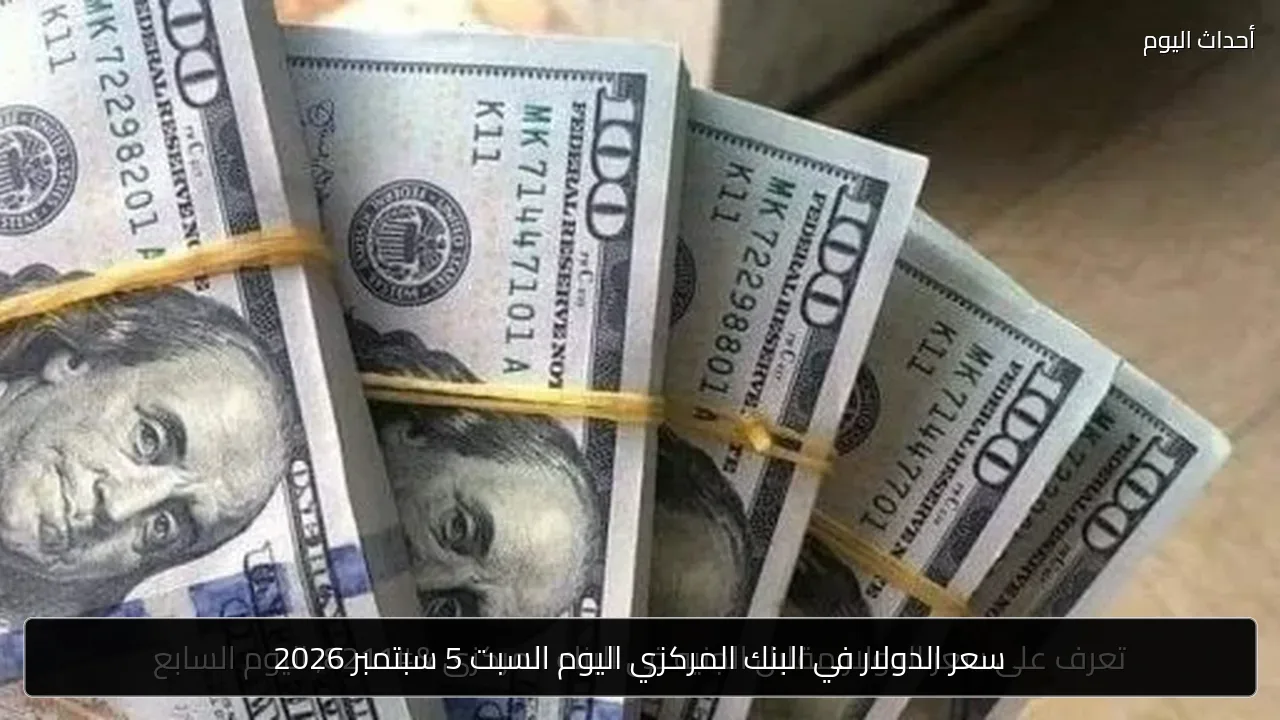 سعر الدولار في البنك المركزي اليوم السبت 5 سبتمبر 2026
