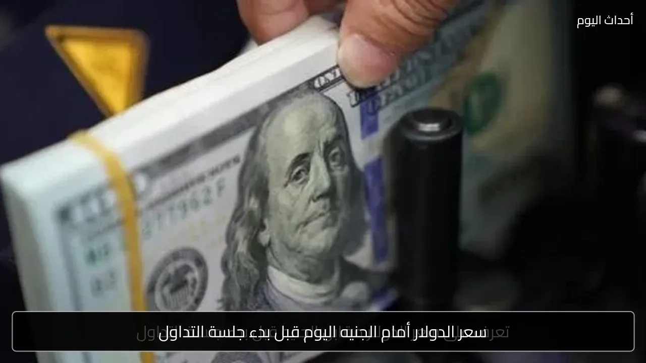 سعر الدولار أمام الجنيه اليوم قبل بدء جلسة التداول