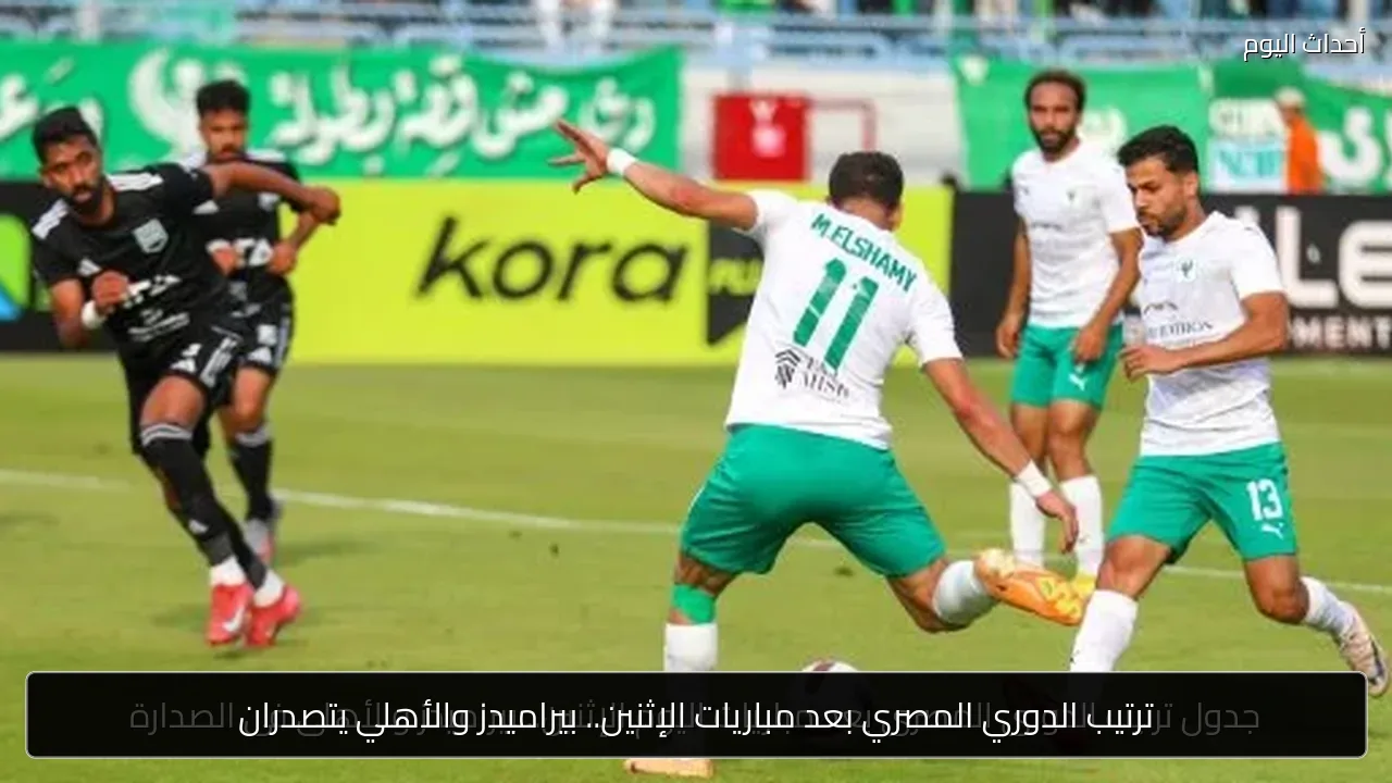 ترتيب الدوري المصري بعد مباريات الإثنين.. بيراميدز والأهلي يتصدران