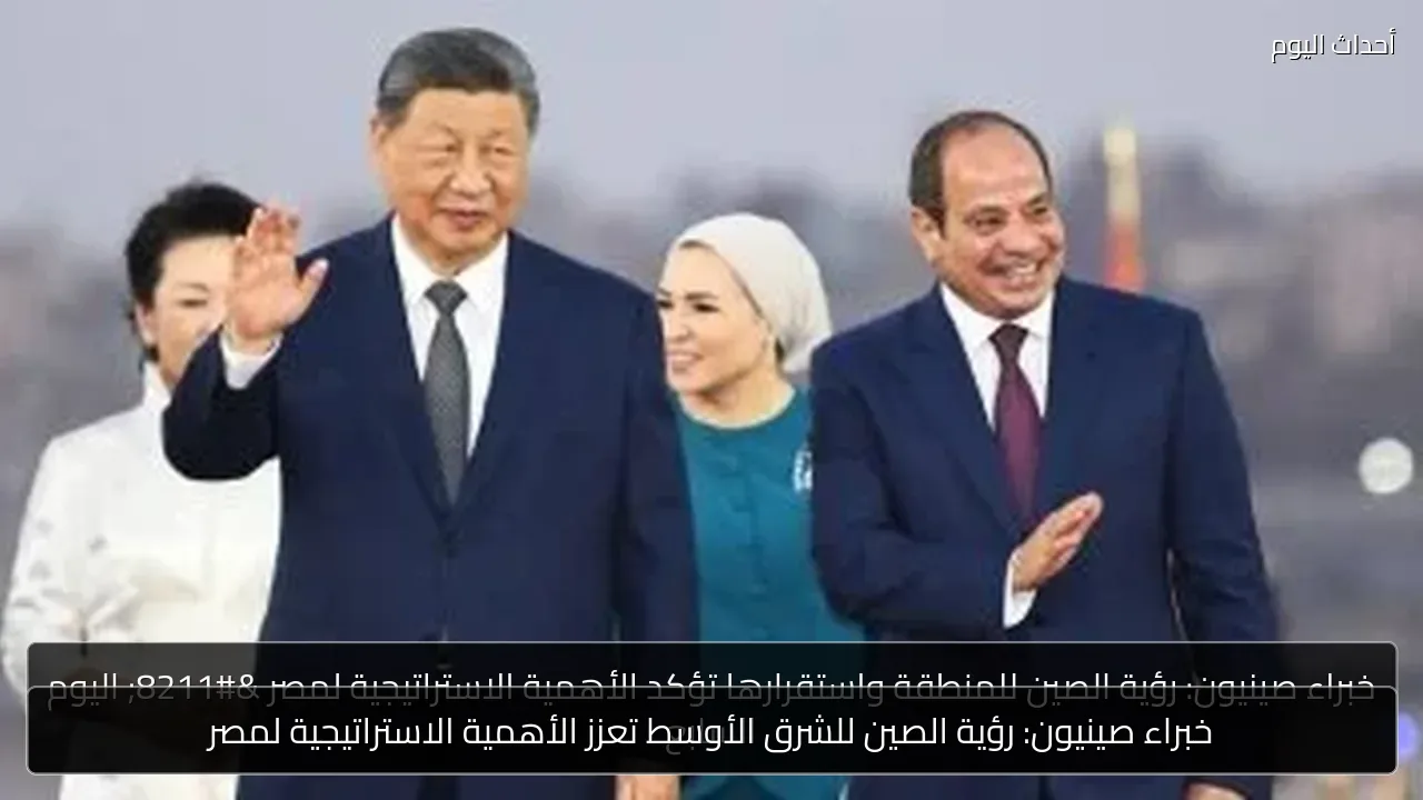 خبراء صينيون: رؤية الصين للشرق الأوسط تعزز الأهمية الاستراتيجية لمصر