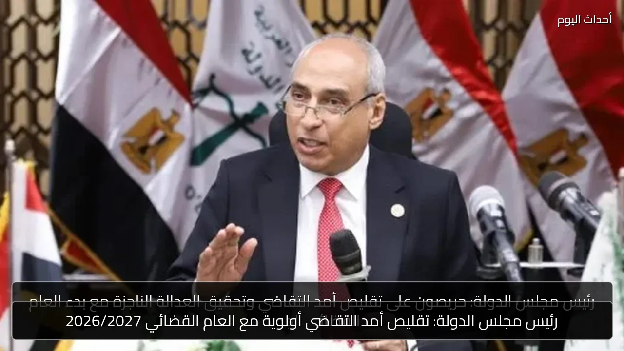 رئيس مجلس الدولة: تقليص أمد التقاضي أولوية مع العام القضائي 2026/2027