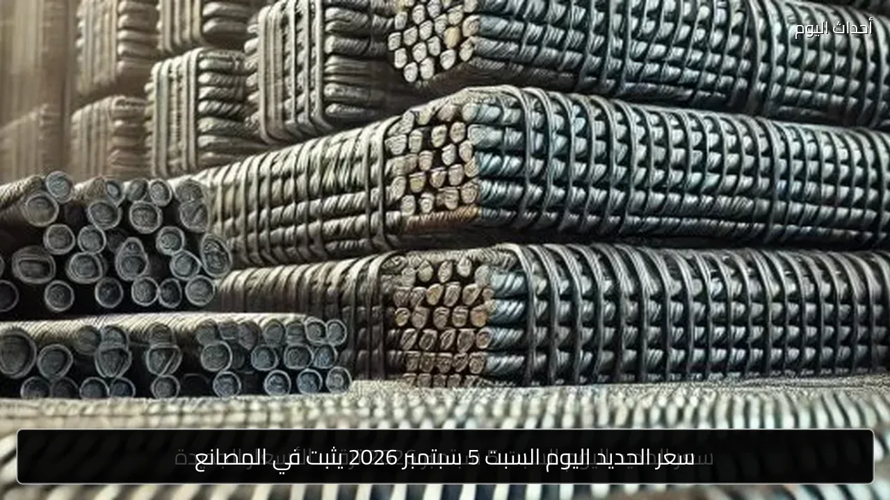 سعر الحديد اليوم السبت 5 سبتمبر 2026 يثبت في المصانع