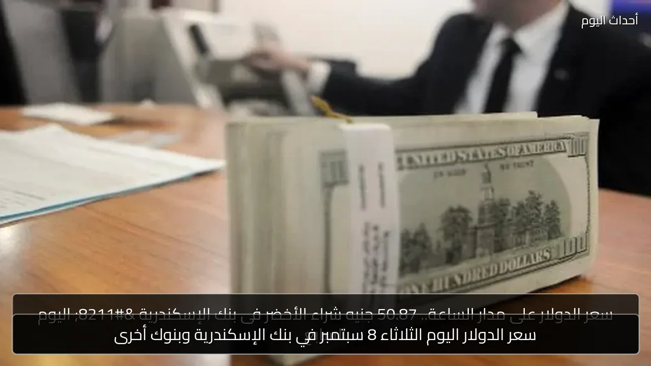 سعر الدولار اليوم الثلاثاء 8 سبتمبر في بنك الإسكندرية وبنوك أخرى