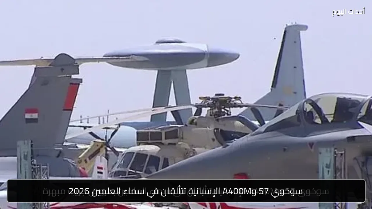 سوخوي 57 وA400M الإسبانية تتألقان في سماء العلمين 2026