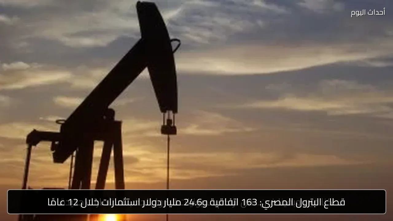 قطاع البترول المصري: 163 اتفاقية و24.6 مليار دولار استثمارات خلال 12 عامًا