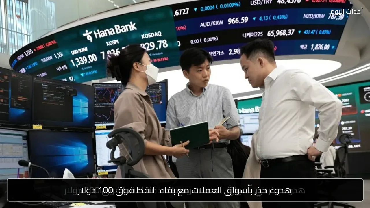 هدوء حذر بأسواق العملات مع بقاء النفط فوق 100 دولار