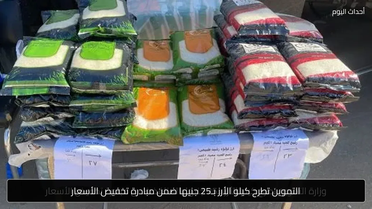 التموين تطرح كيلو الأرز بـ25 جنيها ضمن مبادرة تخفيض الأسعار