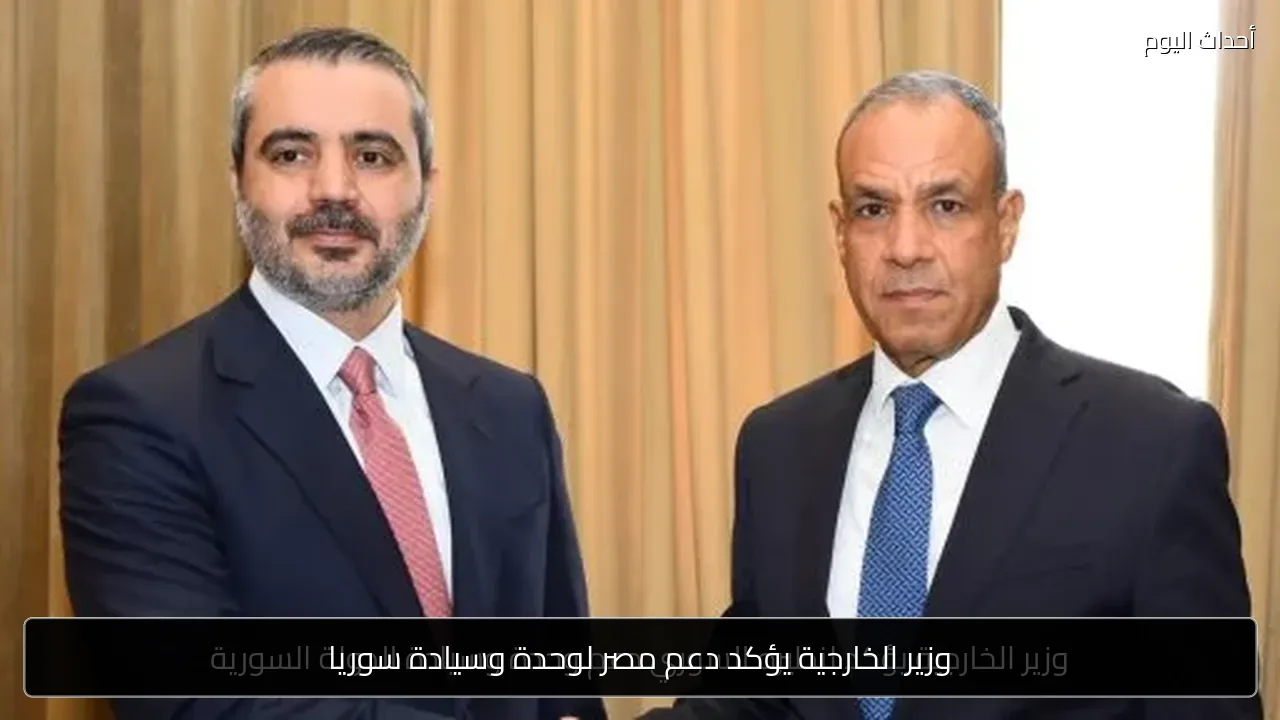 وزير الخارجية يؤكد دعم مصر لوحدة وسيادة سوريا