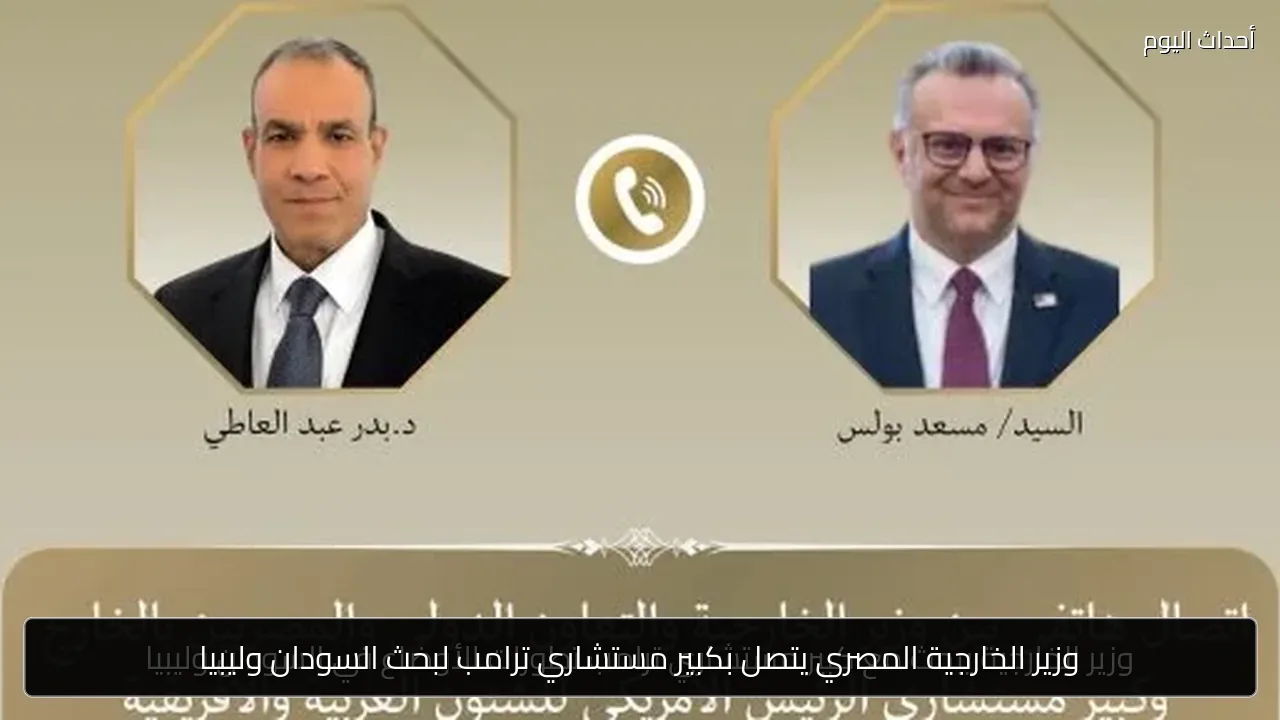 وزير الخارجية المصري يتصل بكبير مستشاري ترامب لبحث السودان وليبيا