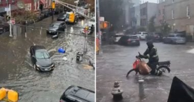 أمطار غزيرة تضرب نيويورك تتسبب في توقف حركة الطيران ووفاة شخصين – صور