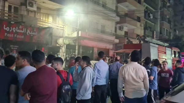 إخماد حريق كبير في مطعم معروف بطنطا