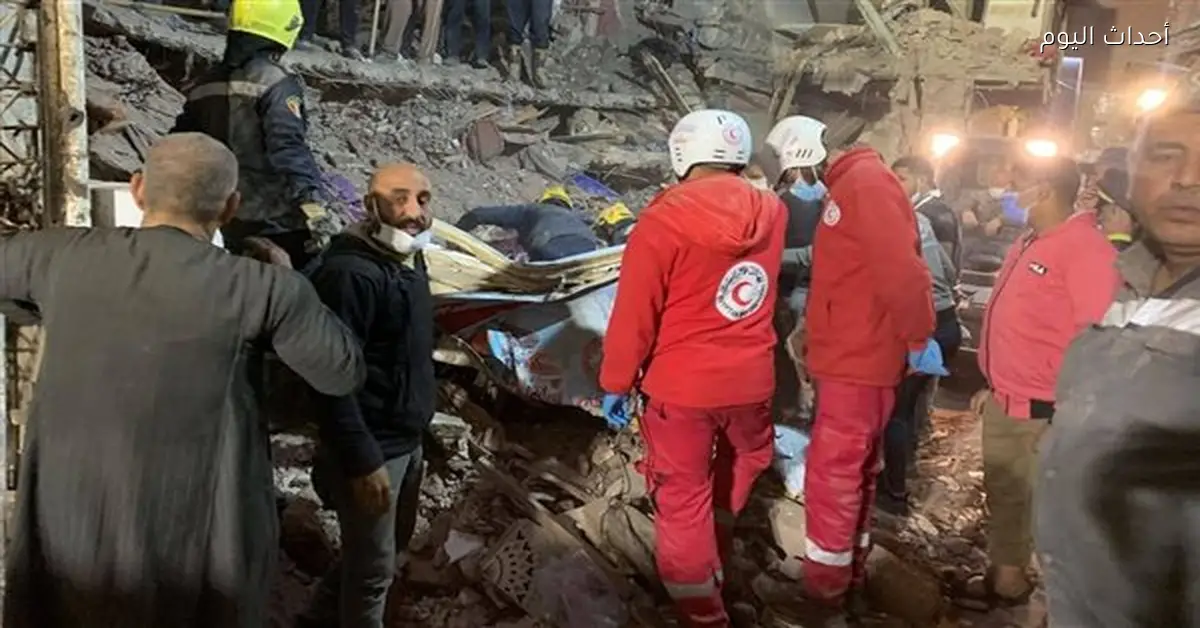 الهلال الأحمر يواصل دعم الحماية المدنية في انتشال ضحايا إمبابة