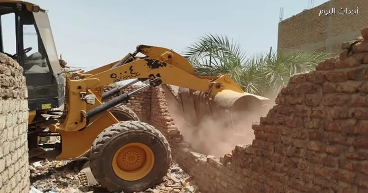 إزالة فورية لأراضي أملاك الدولة في بهجورة بقنا