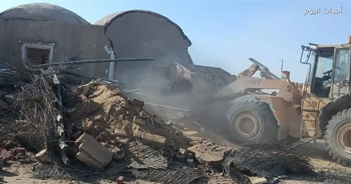 جهاز سفنكس يسترد 4 أفدنة ويزيل تعديات بوادي الملوك