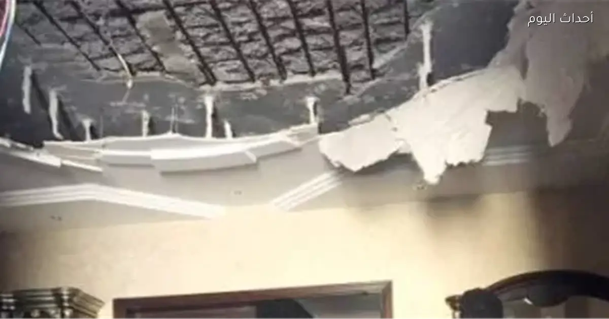 سقوط أجزاء من سقف عقار في الوراق دون إصابات
