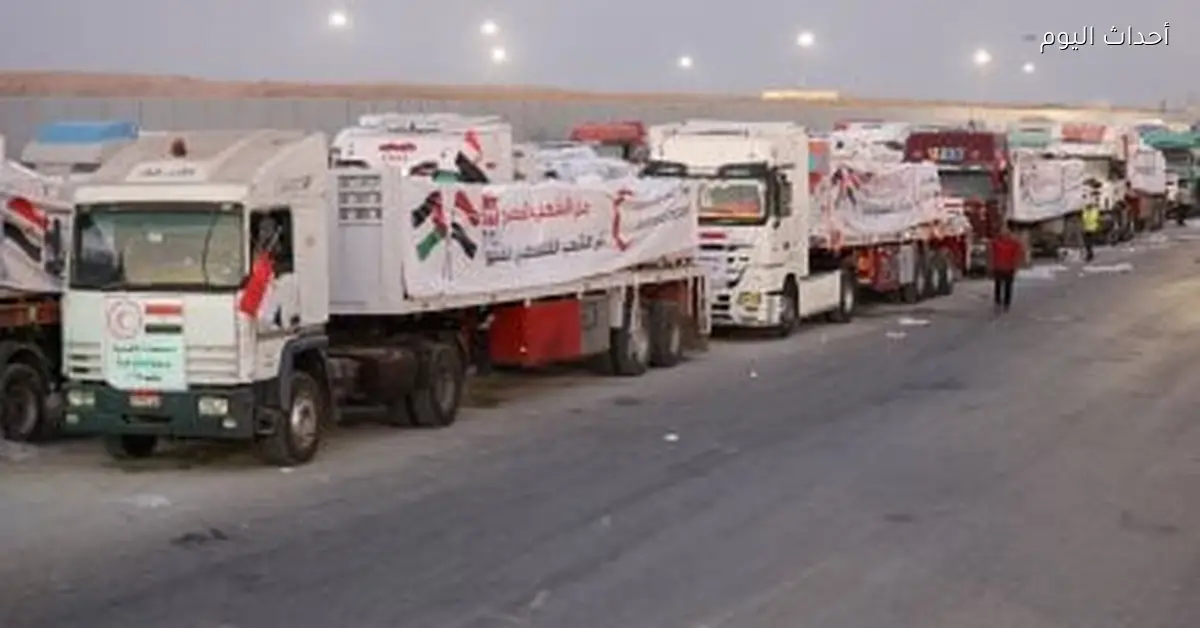 قافلة مساعدات جديدة تصل غزة