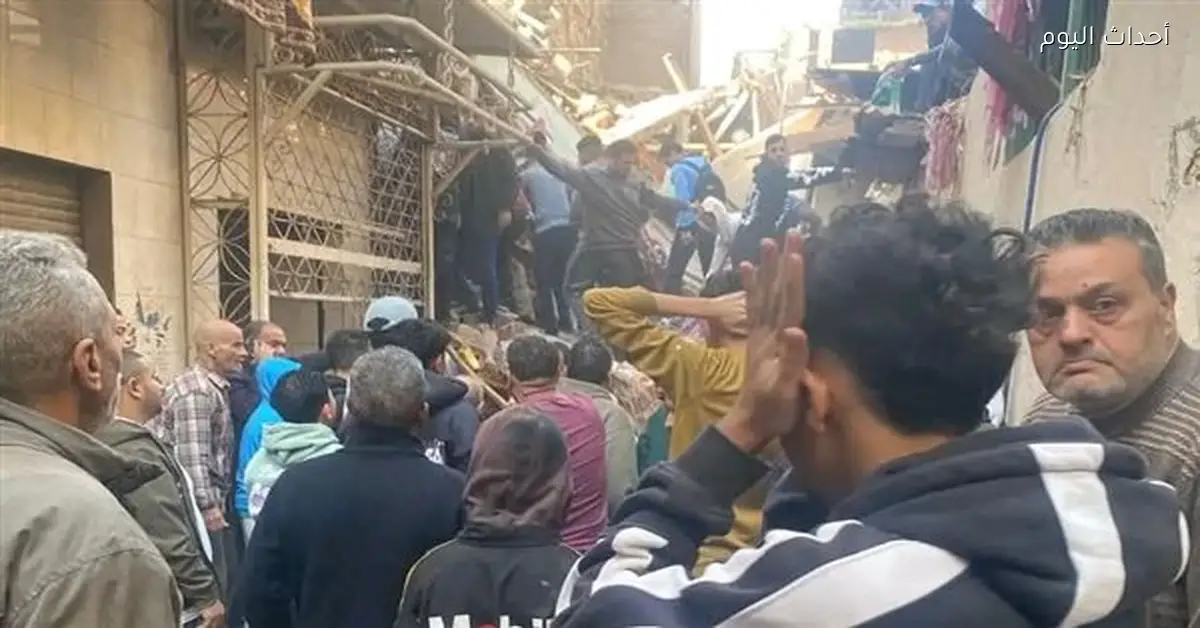 محافظة الجيزة توضح تداعيات انهيار عقار في إمبابة