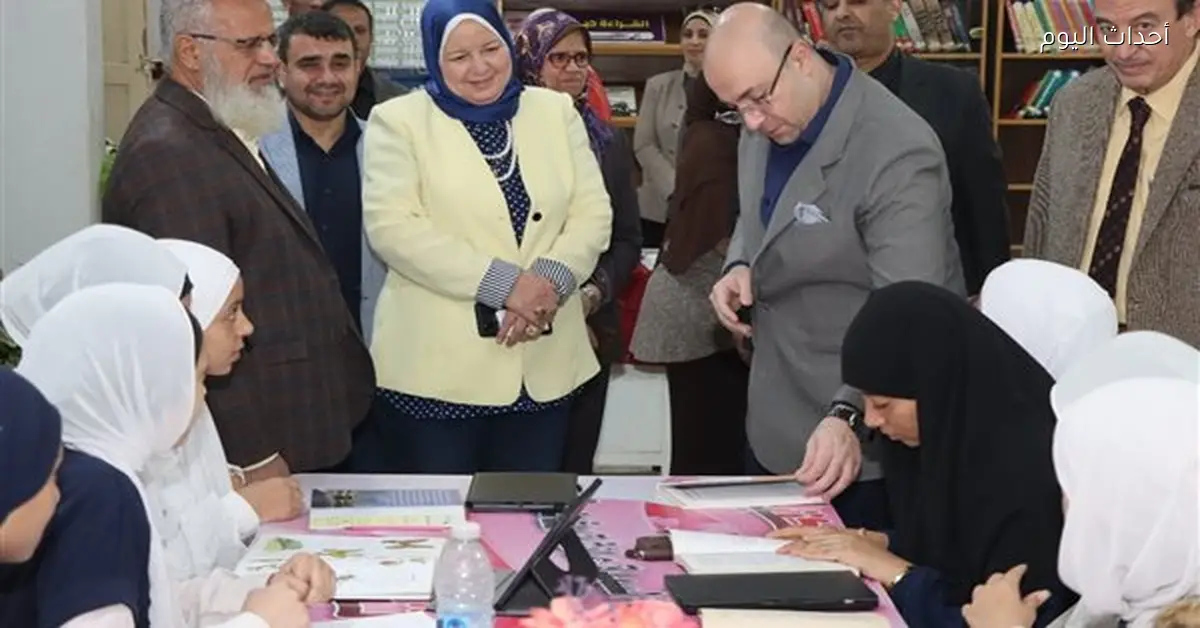 مدرسة الشهيد هشام كمال ببني سويف تتصدر المكتبات النموذجية