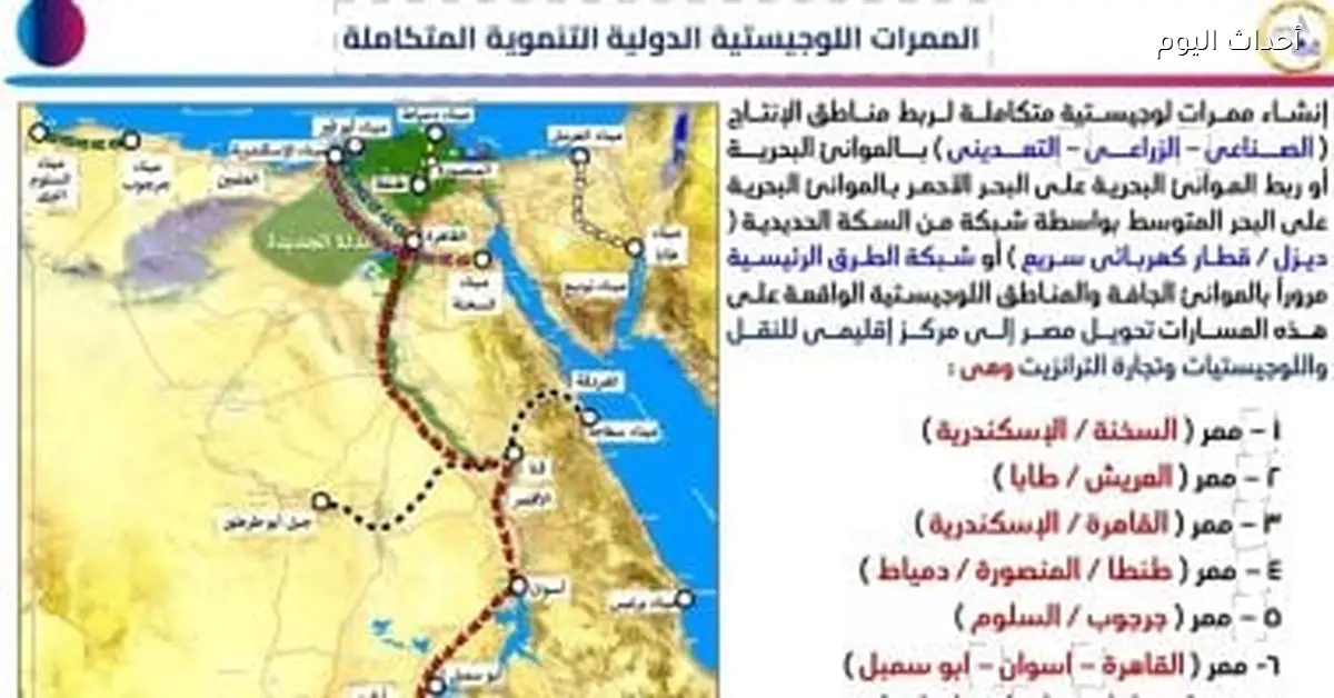 مصر تطلق 7 ممرات لوجستية جديدة لتعزيز التجارة الإقليمية