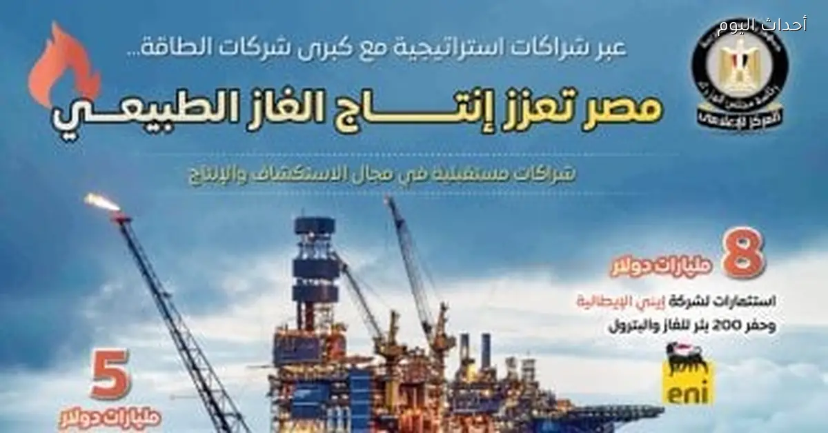 مصر تعزز إنتاج الغاز من خلال شراكات مع شركات الطاقة الكبرى