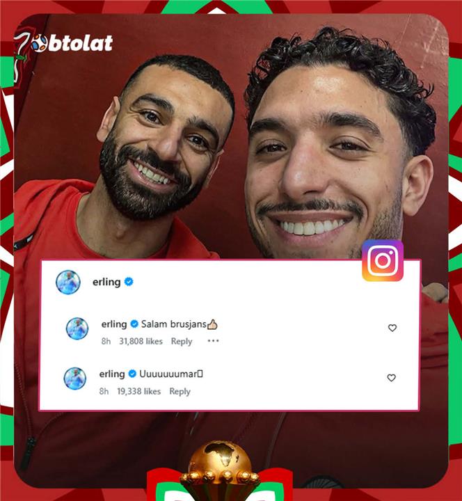 تفاعل هالاند مع مرموش وصلاح