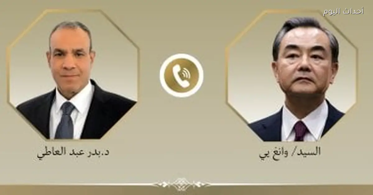 وزير الخارجية يناقش مع نظيره الصيني العلاقات الثنائية والتطورات الإقليمية