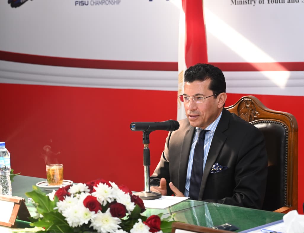 وزير الرياضة يشهد اجتماع الاتحاد الرياضى للجامعات