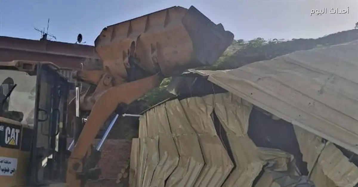 الجيزة تزيل جمالون مخالف وتنفذ حملات ضد التعديات