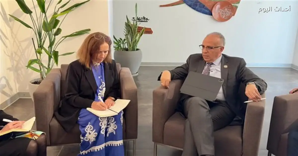 وزير الري يبحث التعاون في مجال المياه مع مبعوثة فنلندا