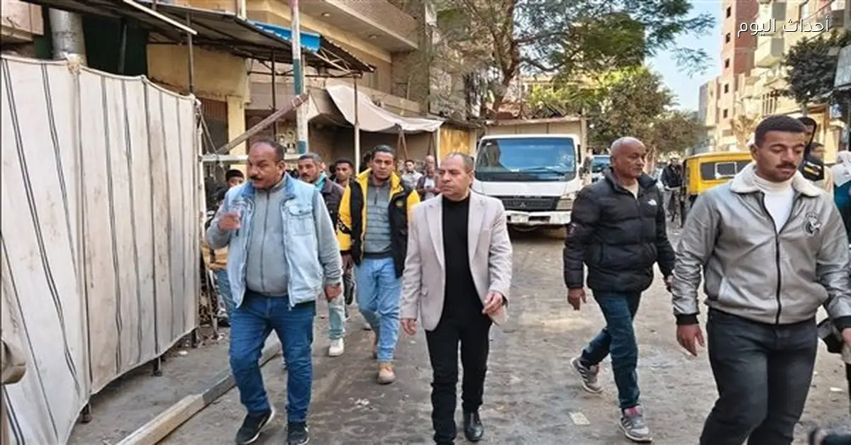 رفع إشغالات وتعديات بشوارع أبو النمرس في الجيزة